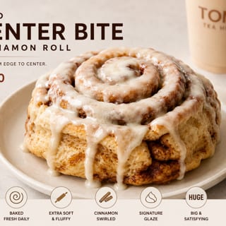 TOMO Center Bite Cinnamon Roll Single- Next Day Pickup After 11 AM