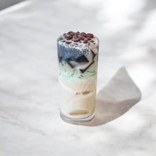 Soy Pudding w/ Red Bean & Sago