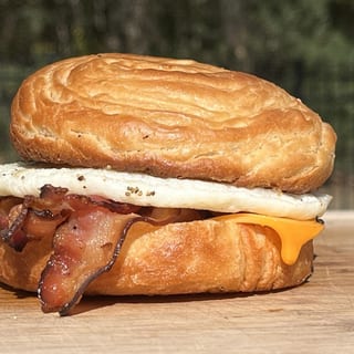 Croissant Breakfast Sandwich - Applewood Smoked Bacon, Egg and Cheese