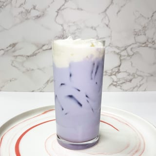 Taro Latte w/sweet cream