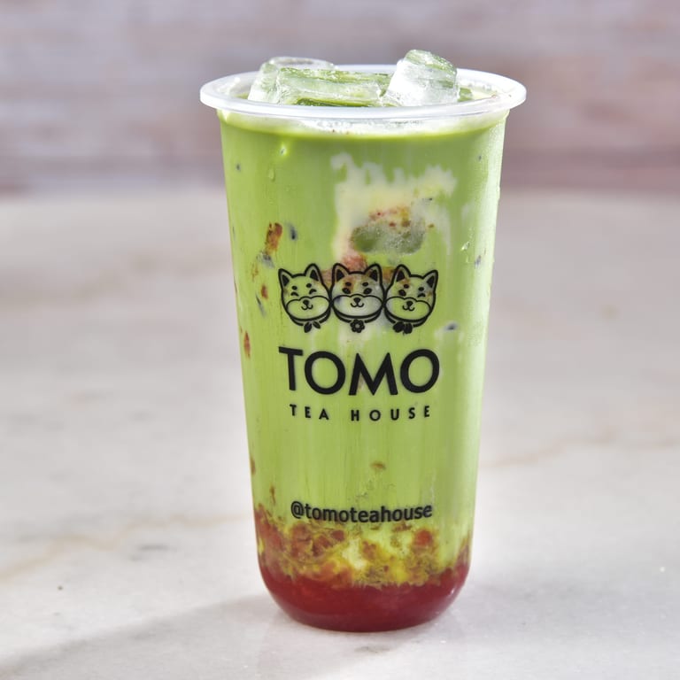 Indulge in our banana matcha