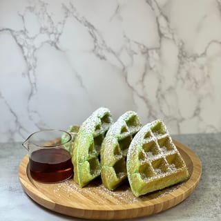 Pandan Mochi Waffle