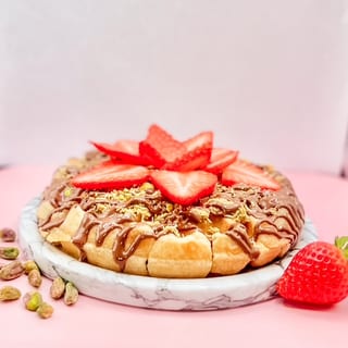 Dubai Strawberry Mochi Waffle